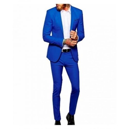 Men's Smart Suit- Royal Blue / Plus 1 Free Quality Tie discountshub