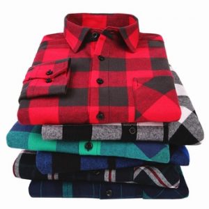 100% Cotton Flannel Men's Plaid Shirt Slim Fit Spring Autumn Male Brand Casual Long Sleeved Shirts Soft Comfortable 4XL discountshub