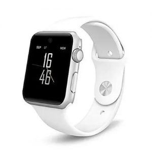 A1 Smartwatch With Bluetooth- Sim & Memory Card Slot + Camera - White discountshub