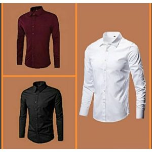 3 In 1 Men’s Corporate Plain Shirts-Multicolour discountshub