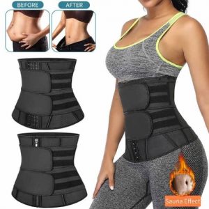 Neoprene Women's Hot Sweat Waist Trainer Corset Trimmer Belt - Grey discountshub