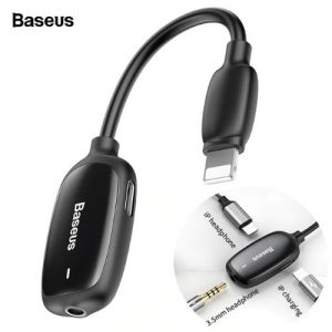 Baseus Audio Converter L51 - 3in1 Male To Dual Ip And 3.5mm Female Adapter discountshub