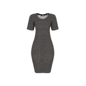 Dmg Denise Bodycon Dress - Black/White discountshub