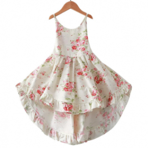 Floral Printed Girls Strap Casual Dress For 1Y-11Y discountshub