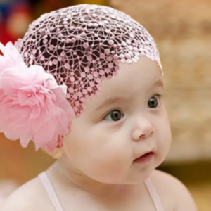 Flower Patchwork Lace Girls Hair Accessories For 0-3 Years discountshub