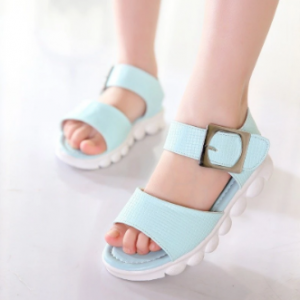 Girls Solid Color Soft Bottom Non Slip Comfy Simple Sandals discountshub