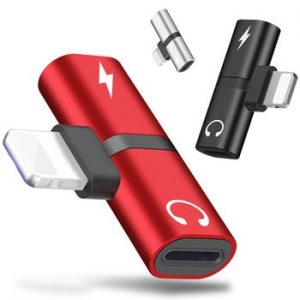 Metal 2 in 1 Splitter Audio Charging Connector for iPhone X 7 8 Plus XR XS 11 Pro Max Music Earphone Jack Adapter Converter Mini discountshub