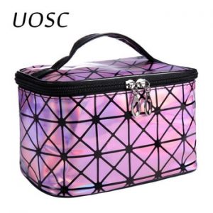 UOSC Multifunctional Cosmetic Bag Women Leather Travel Make Up Necessaries Organizer Zipper Makeup Case Pouch Toiletry Kit Bags discountshub