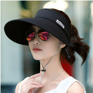 Women Sunscreen Hat Covering Face Big Brim Empty Top Sun Hat discountshub