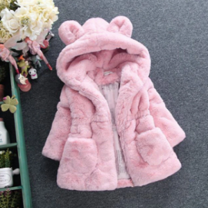 Soft Fleece Girls Winter Coats Kids Hooded Thicken Jacket For 2Y-11Y discountshub