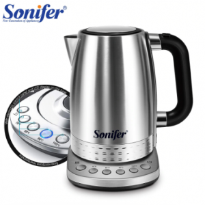 1.7L Electric Kettle Stainless Steel 2200W Household Kitchen Fast Heating Boiling Teapot Pot With Temperature Adjusted Sonifer discountshub