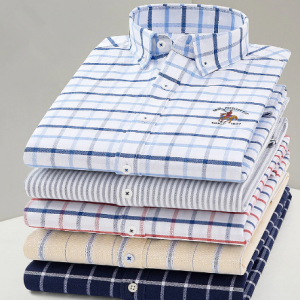 2020 New Arrival Men Shirt Oxford High Quality 100% Cotton Shirt Male Long Sleeve Shirts Casual Dress Fashion Shirts DS369 discountshub