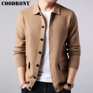 COODRONY Brand Sweater Men Streetwear Fashion Sweater Coat Men Autumn Winter Warm Cashmere Woolen Cardigan Men With Pocket 91104 discountshub