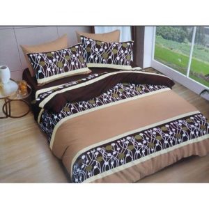 Unique Pattern Bed Sheet- Brown discountshub