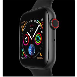 W34 Smart Watch For iPhone And Android - Black discountshub