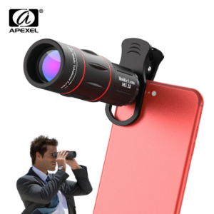 APEXEL Professional 18x25 Monocular Zoom HD Optical Phone Lens 18X Telephoto Lens With Tripod For iPhone Samsung Smartphones discountshub