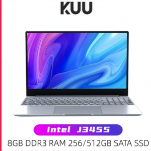 KUU A8S 15.6 inch Student Laptop 8GB RAM 128GB256GB SSD Notebook For intel J3455 Quad Core Ultrabook With Webcam Bluetooth WiFi discountshub