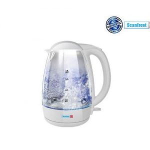 Scanfrost White Pp Glass Kettle 1.8l Strix Controller -model Sfkak 1802 , discountshub