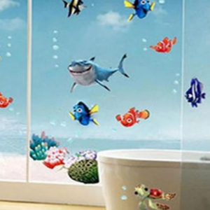 Colorful Underwater World Wall Sticker Living Room Creative Decal discountshub