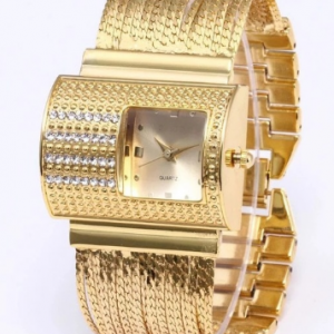 Creativity 2021 Fashion Luxury Ladies Wrist Watches Top Brand Gold Steel Strap Waterproof Women's Bracelet Watch Zegarek Damski discountshub