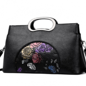 Sac A Main Middle-aged Flower Bags For Women 2018 Genuine Leather Luxury Handbags women Bags Designer Metal Handle Tote Bag discountshub