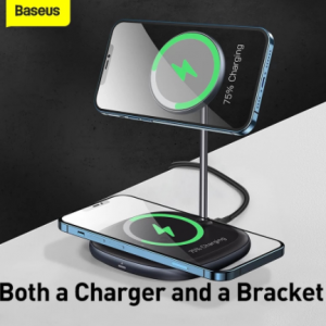 Baseus Magnetic Wireless Charger For iPhone 12 Pro Max Desktop Phone Stand Wireless Charger For Airpods Xiaomi Samsung discountshub