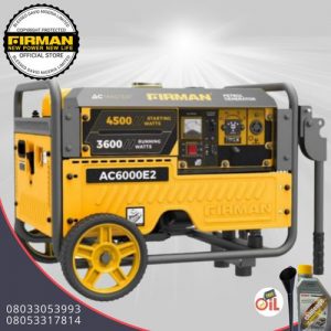 Firman 4.5kva AC Master Generator 100% Copper AC6000E2, Remote Starter discountshub