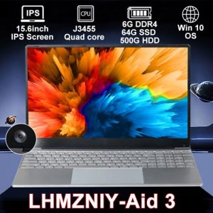 LHMZNIY 15,6 '' Intel J3455 Quad Core 6G DDR4 64G SSD 500G HDD discountshub