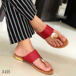 Ladies Casual Slippers-Red discountshub