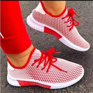 Ladies Sport Sneakers - Red discountshub