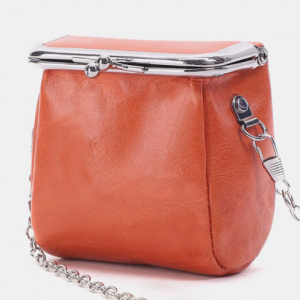 Genuine Leather Metal Buckle Design Crossbody Bag Phone Bag Coin Purse discountshub