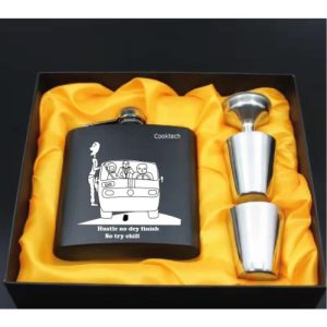 Beautybox Stainless Steel Alcohol Liquor Hip Flask Set discountshub